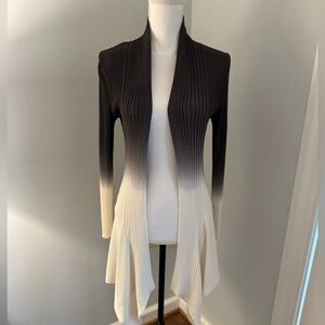 Belldini Ombre Longline Cardigan grey to off white, stretchy.  Size S